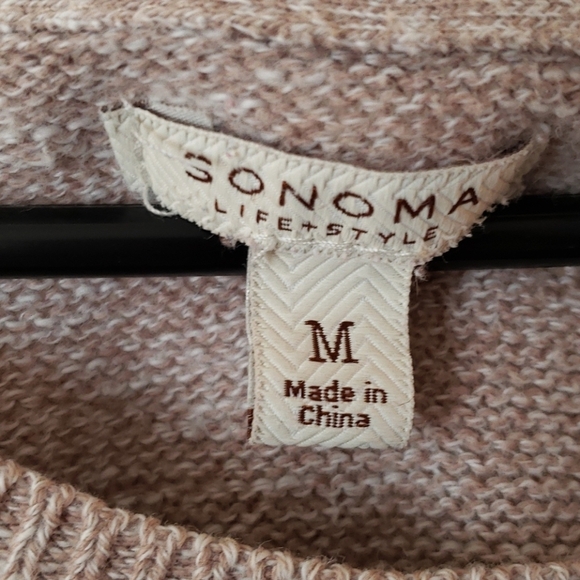 Sonoma Lifestyle Tan Sweatshirt Style Sweater SZ M - Picture 3 of 7